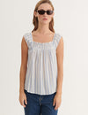 Ada Top - True Navy / Whisper White