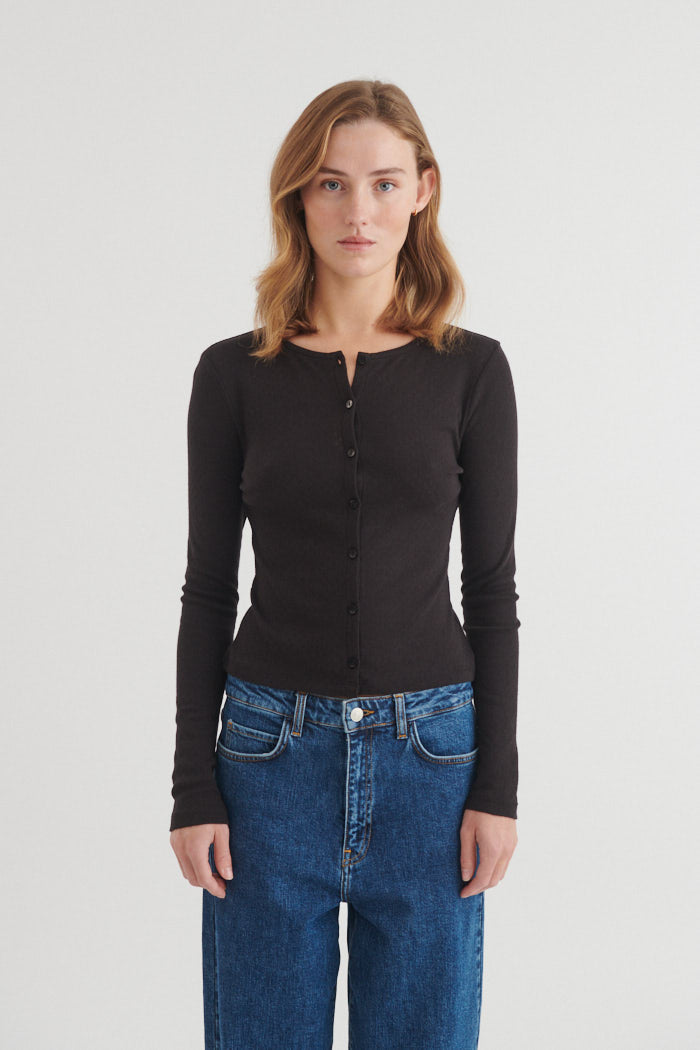 Basic Apparel Arense Cardigan Cardigans 001 Black