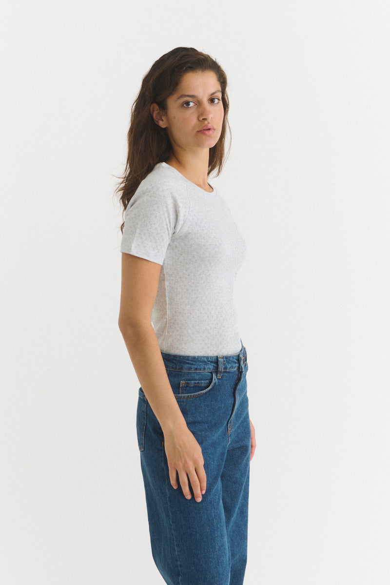 Basic Apparel Arense Tee T-shirts 318 Light Grey Mel.