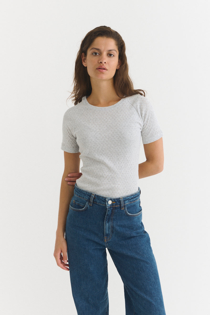 Basic Apparel Arense Tee T-shirts 318 Light Grey Mel.