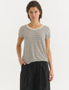 Ashly SS Tee - Birch/Black