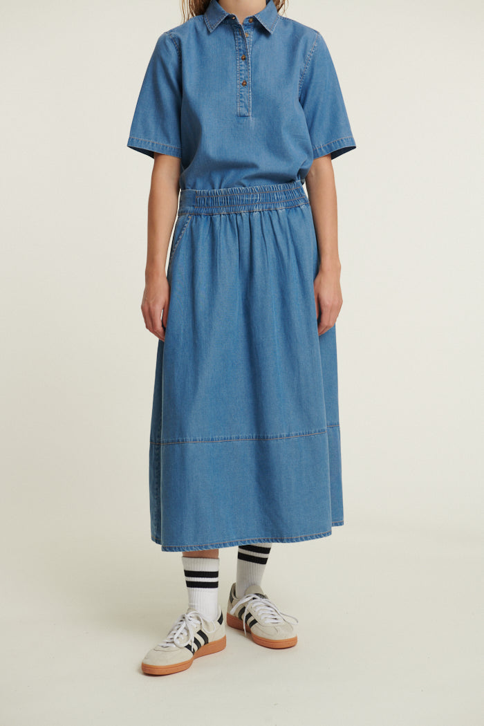 Basic Apparel Bine Skirt Nederdele 038 Light Blue