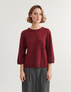 Cady 3/4 Sleeve - Bordeaux Truffle