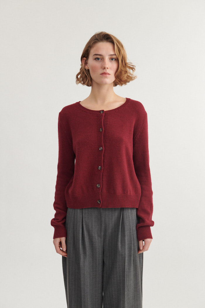 Basic Apparel Cady Cardigan Cardigans 792 Bordeaux Truffle