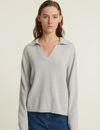 Cady Polo Sweater - Grey Mel.