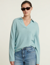 Cady Polo Sweater - Gossamer Green