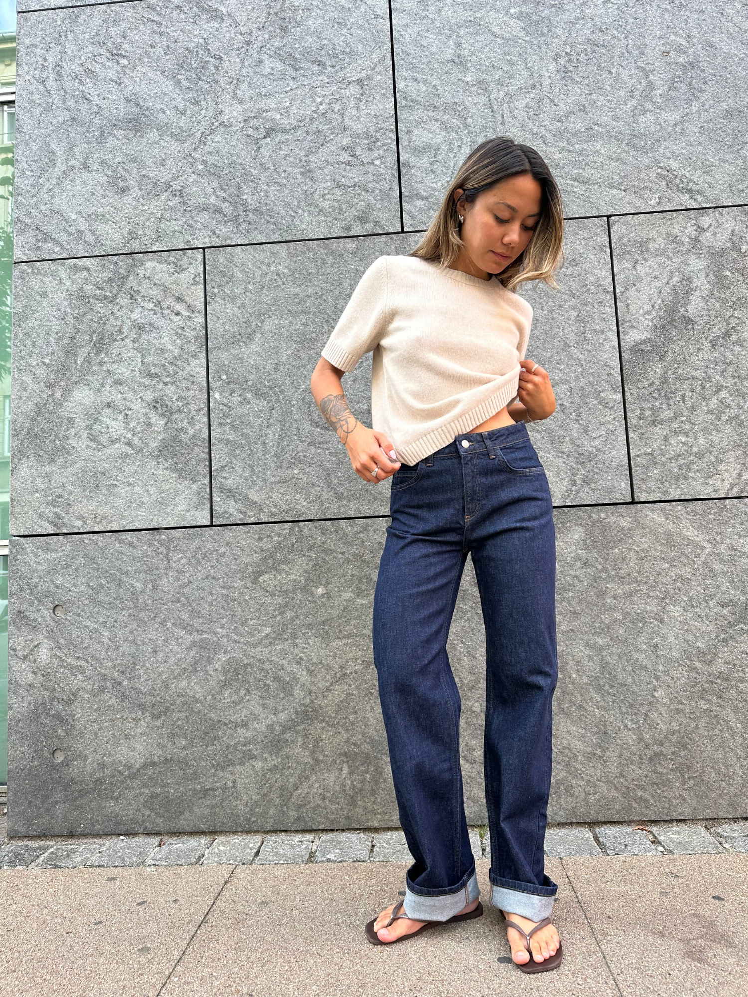 Basic Apparel Cady SS O-neck Sweaters 068 Beige Mel.