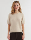 Cady SS O-neck - Beige Mel.