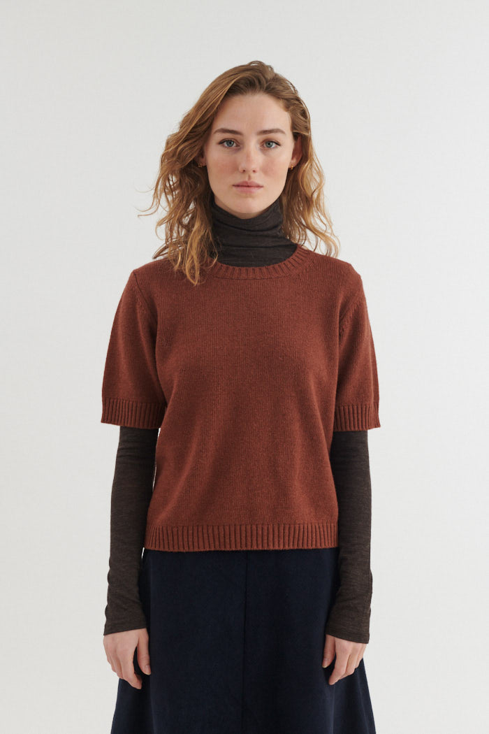 Basic Apparel Cady SS O-neck Sweaters 902 Tortoise shell
