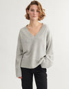 Cady V. Neck - Light Grey Mel.