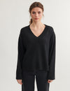 Cady V. Neck - Dark Grey Mel.