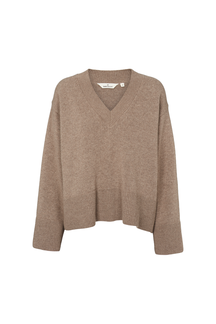 Basic Apparel Cady V. Neck Sweaters 715 Greige