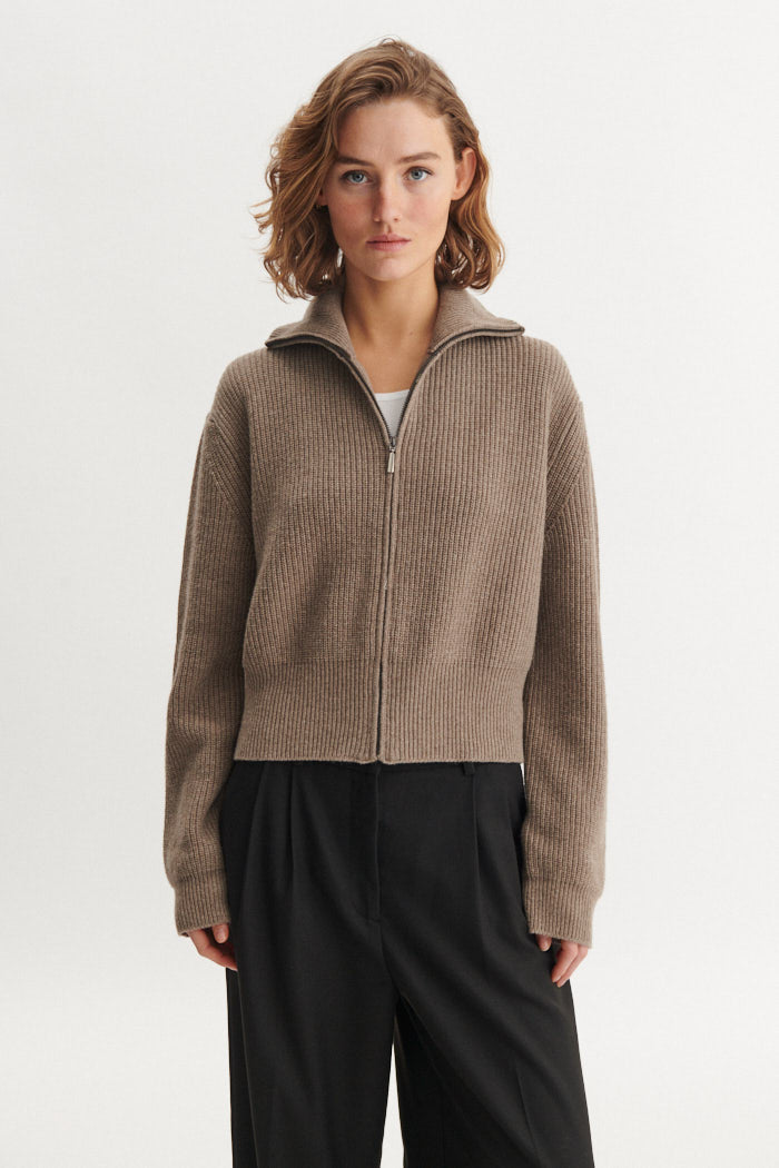 Basic Apparel Cady Zip Cardigan Cardigans 606 Sky Captain