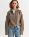 Cady Zip Sweater - Greige
