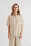 Basic Apparel Carina Oversized Shirt Skjorter 100 Natural melange