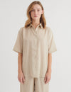 Carina Oversized Shirt - Natural melange