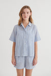 Basic Apparel Carol SS Shirt Skjorter 790 Riviera