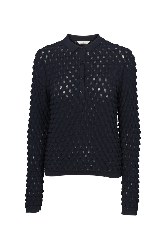 Basic Apparel Cilla Polo Sweater Sweaters 606 Sky Captain