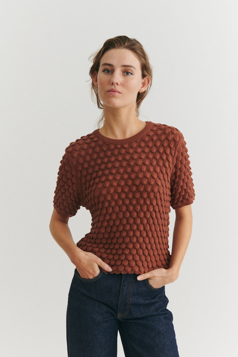Basic Apparel Cilla SS Sweater Sweaters 902 Tortoise shell