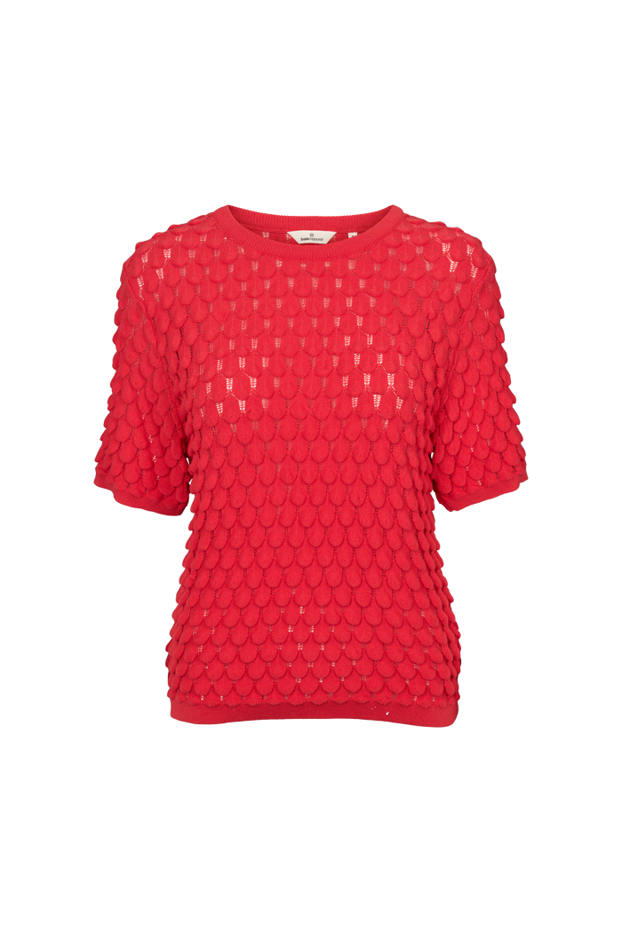 Basic Apparel Cilla SS Sweater Sweaters 914 Flame scarlet