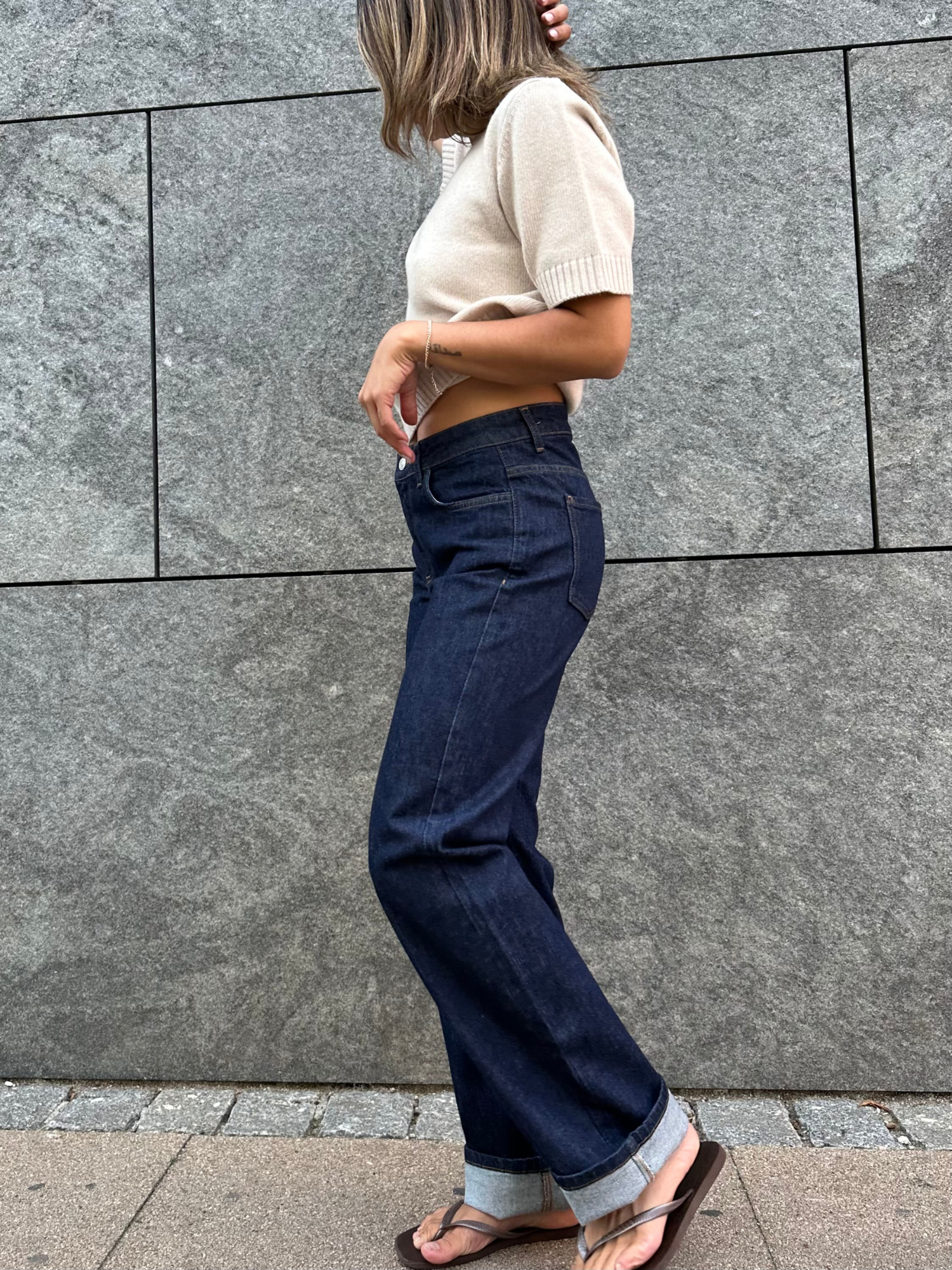 Basic Apparel Elisa Rinse Wash Jeans Jeans 885 Raw denim
