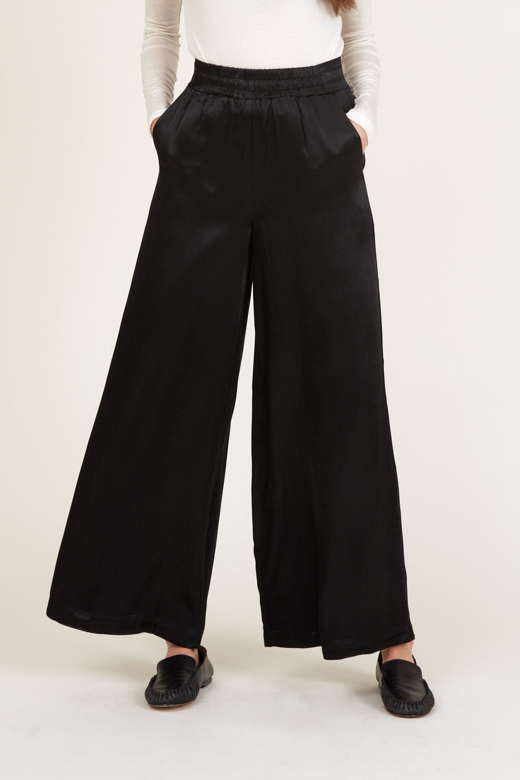 Basic Apparel Flora Wide Pants Bukser 001 Black