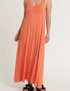Jo Long Tank Dress - Tomato / Emberglow