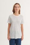 Basic Apparel Kali Stripe Tee T-shirts 758 Quiet harbor / Whisper white