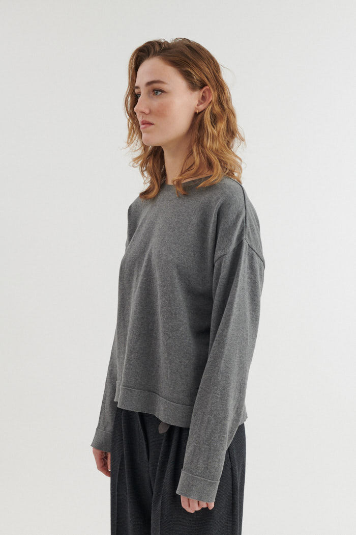 Basic Apparel Kari O-Neck Sweaters 318 Light Grey Mel.