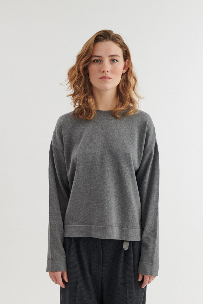 Basic Apparel Kari O-Neck Sweaters 318 Light Grey Mel.