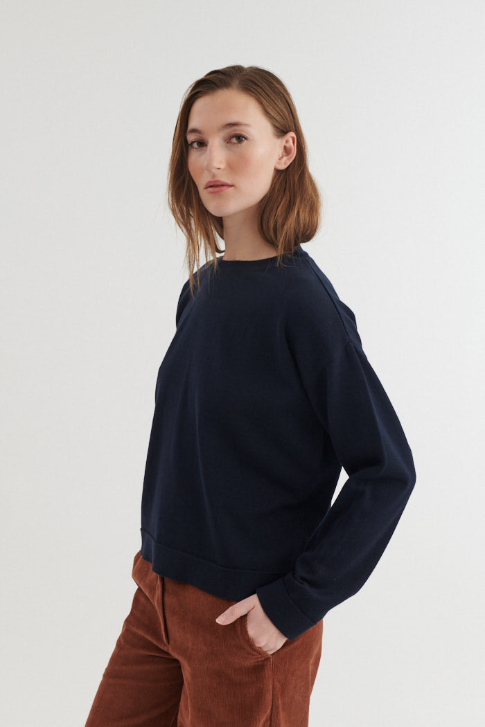 Basic Apparel Kari O-Neck Sweaters 606 Sky Captain