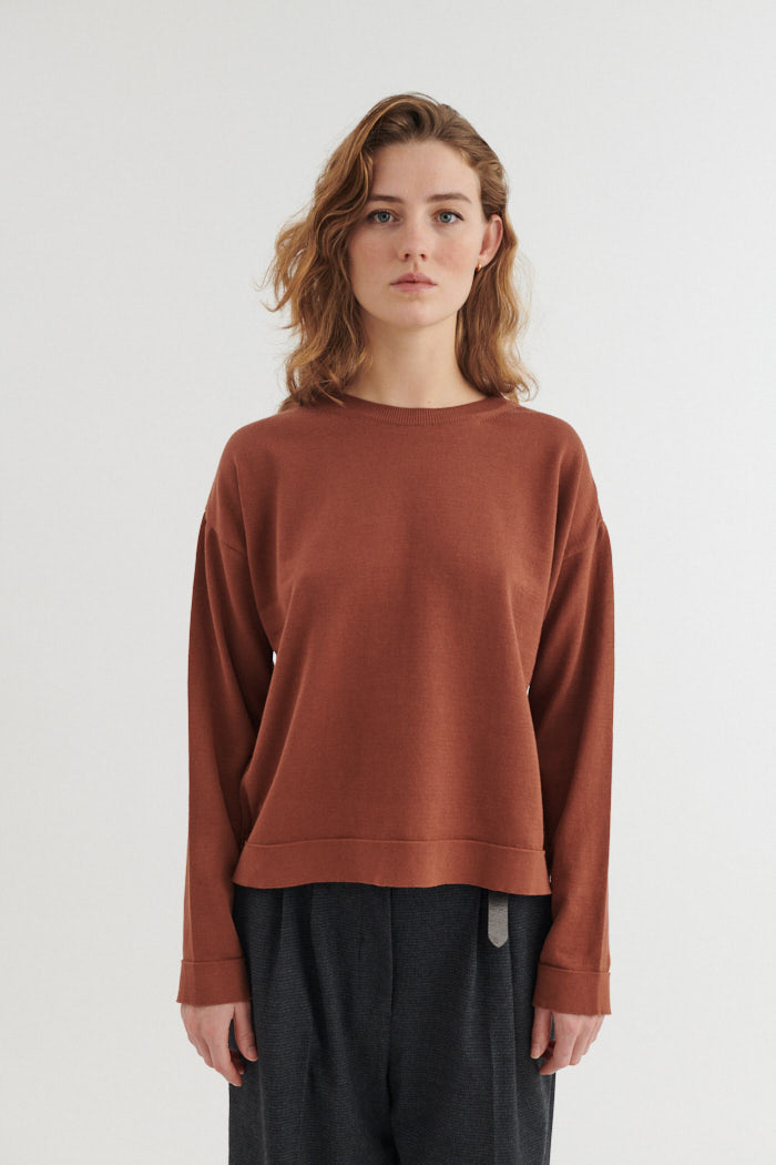 Basic Apparel Kari O-Neck Sweaters 902 Tortoise shell