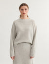 Line O-Neck - Light Grey Mel.