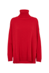 Basic Apparel Line T-Neck Sweaters 278 High Risk Red