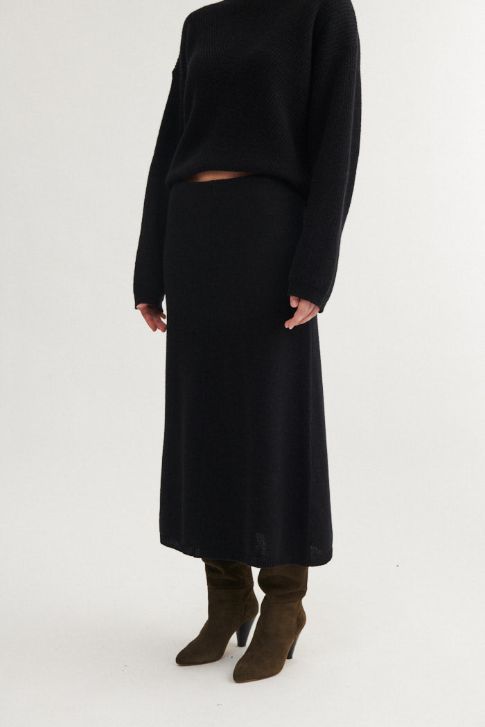 Basic Apparel Lise 3/4 Skirt Nederdele 001 Black