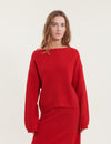 Lise Scoop Neck - High Risk Red