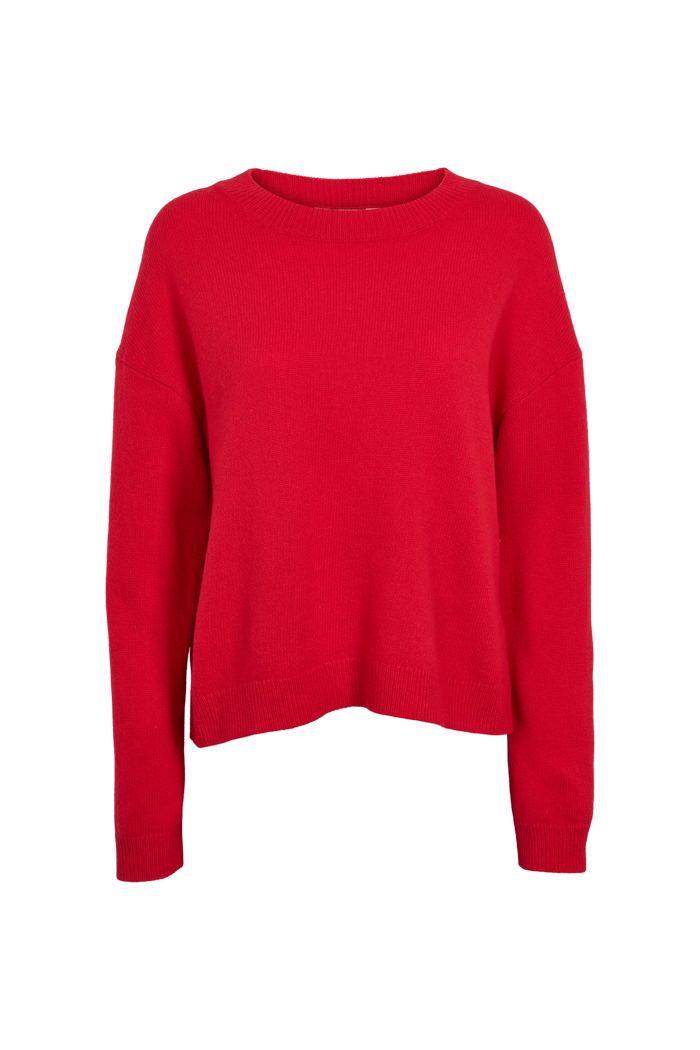 Basic Apparel Liz O-Neck Sweaters 913 Tomato