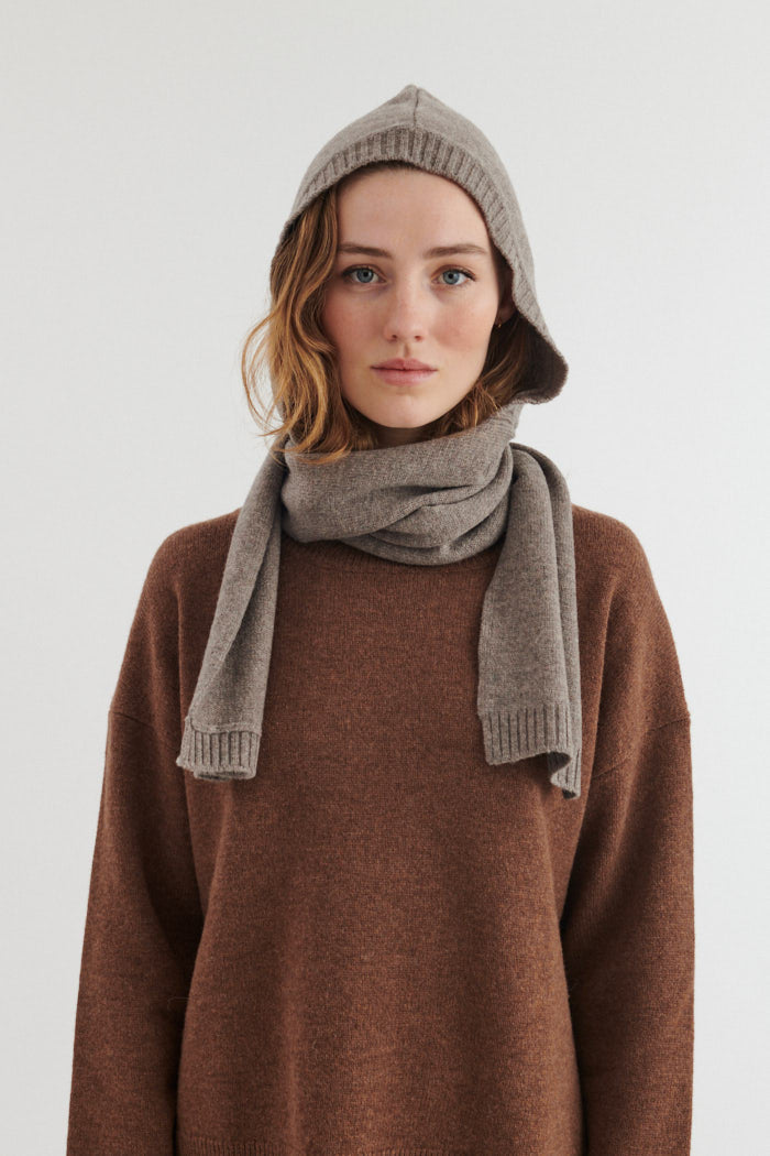 Basic Apparel Liz Scarf Beanie Tilbehør 833 Portobella