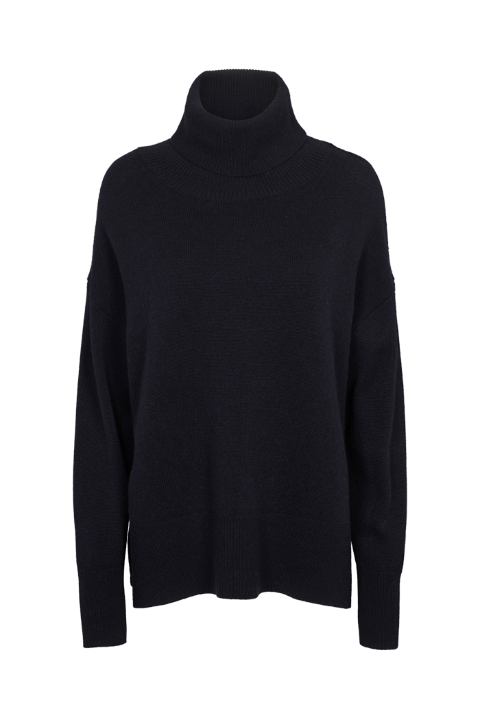 Basic Apparel Liz T-Neck Sweaters 048 Navy