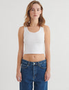 Ludmilla Crop Tank - Bright White