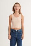 Ludmilla Crop Tank - Rauchgrau