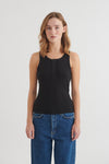 Basic Apparel Ludmilla Granddad Tank Toppe 001 Black