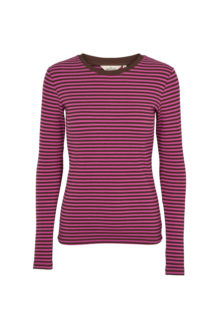 Basic Apparel Ludmilla LS Tee T-shirts 905 Purple Orchid / chicory coffee