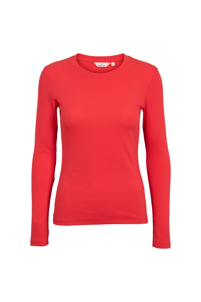 Basic Apparel Ludmilla LS Tee T-shirts 913 Tomato