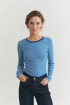 Ludmilla LS Tee - Directory blue / grey melange
