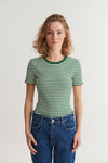 Ludmilla O-Neck - Abundant green / whisper white