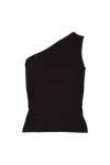 Basic Apparel Ludmilla One Shoulder Top Toppe 001 Black
