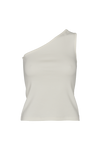 Ludmilla One Shoulder Top - Whisper White