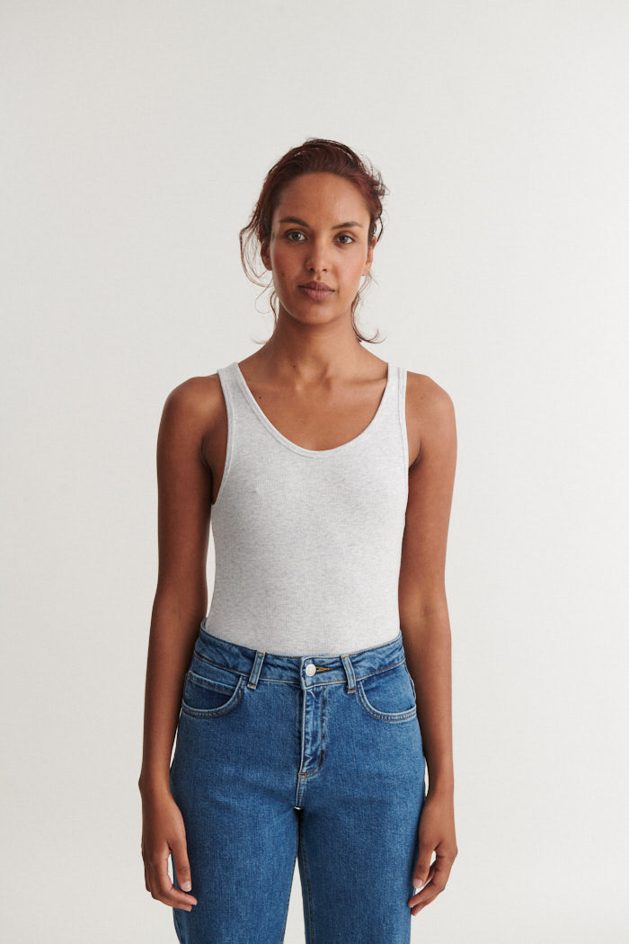 Basic Apparel Ludmilla Tank Toppe 318 Light Grey Mel.