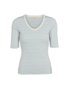 Ludmilla V-Neck - 114/330 Cashmere Blue/Whisper White